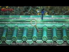 Βερνικωμένα πράσινα εξατομικεύσιμα κινεζικά υλικού κατασκευής σκεπής κεραμιδιών κεραμίδια στεγών της Κίνας κεραμικά