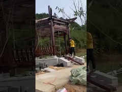 Αδιάβροχο εξωτερικό κιόσκι από μασίφ ξύλο με Φράχτη