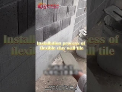 Πέτρινη εύκαμπτη επένδυση τούβλου κεραμιδιών αργίλου Mcm για τον εξωτερικό τοίχο βιλών εξατομικεύσιμο