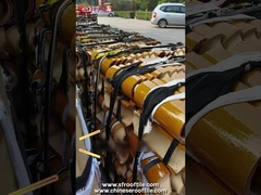 Γυαλισμένα και διπλή συντριβή Κινέζικα γυαλισμένα κεραμίδια στέγης για ναούς