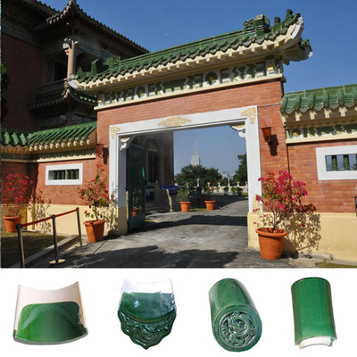 ποιότητας  Plain Chinese Ceramic Roof Tiles Green Glazed Handmade Clay Roof Tiles Εργοστάσιο