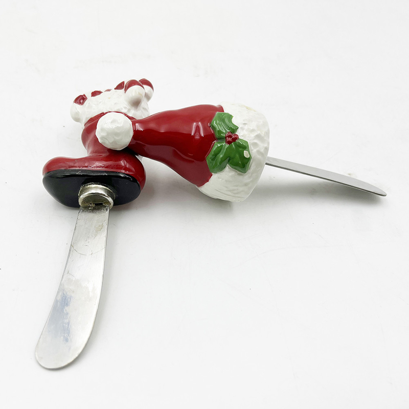 Χριστουγεννιάτικο Santa Hat μπότα Χέρι ζωγραφισμένο λαβή με ανοξείδωτο χάλυβα λεπίδα Τυρί Spreader Spreader βούτυρο
