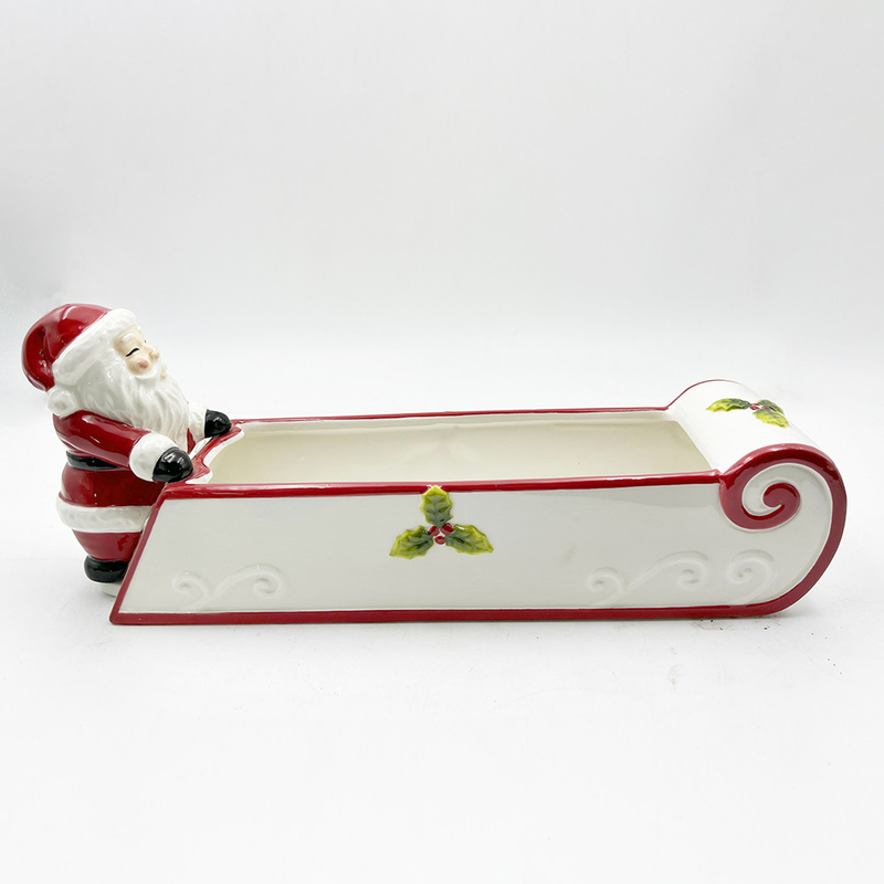 Χειροποίητο Κερματικό Κρατήρα Κουκί Santa Snowman Candy Bowl Εορταστική διακόσμηση σπιτιού