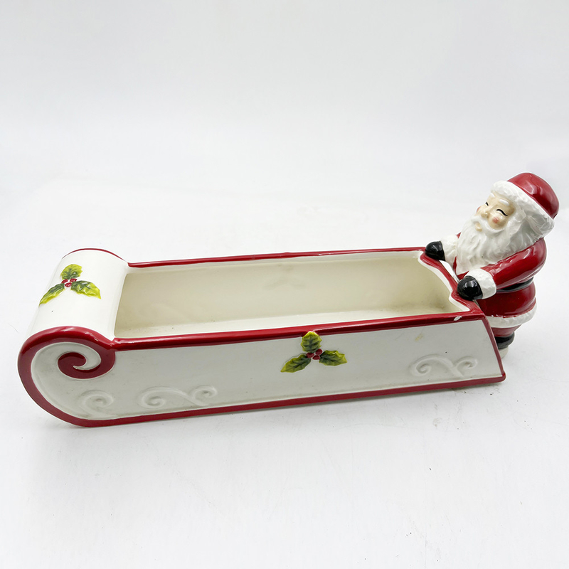 Χειροποίητο Κερματικό Κρατήρα Κουκί Santa Snowman Candy Bowl Εορταστική διακόσμηση σπιτιού