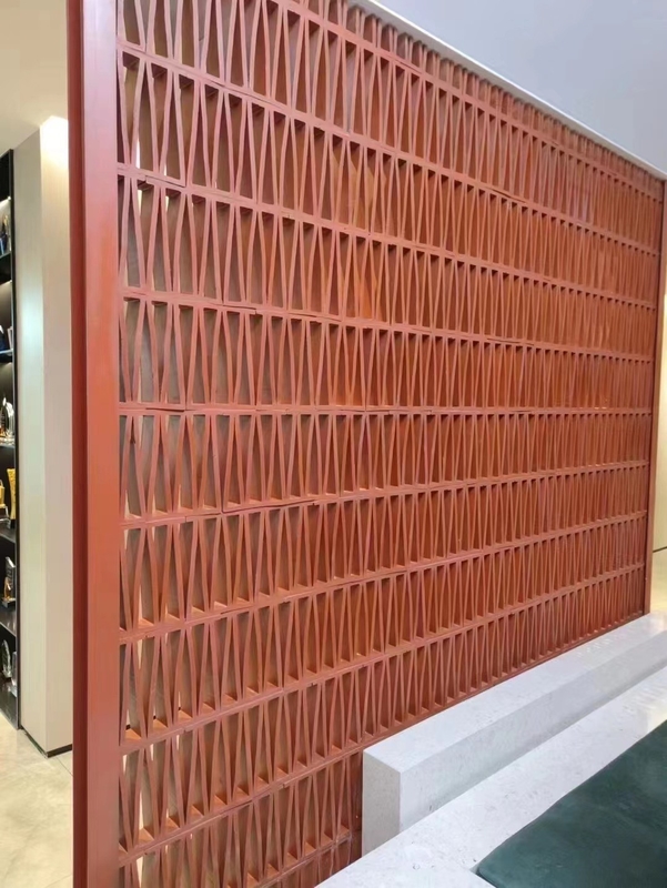 Τερακότα Breeze Block Mold M Shape Wall Panel εσωτερικά διακοσμητικά τούβλα φωτιάς για εξωτερικό διάτρητο σχεδιασμό διακόσμησης