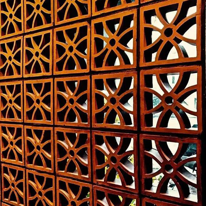 800 βαθμούς Κελσίου θερμομόνωση Κούφια διάτρητα τούβλα από πηλό για διακοσμητική κατασκευή τοίχων κήπου