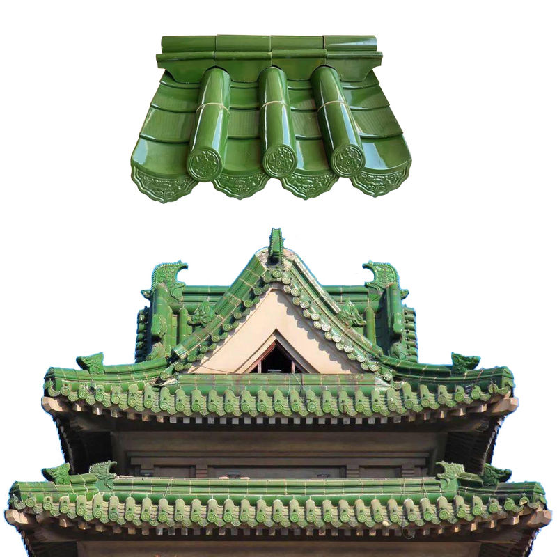 Ασιατικό στυλ Αυθεντικά αρχαία κινεζικά γυαλισμένα κεραμίδια στέγης για εστιατόρια ξενοδοχεία