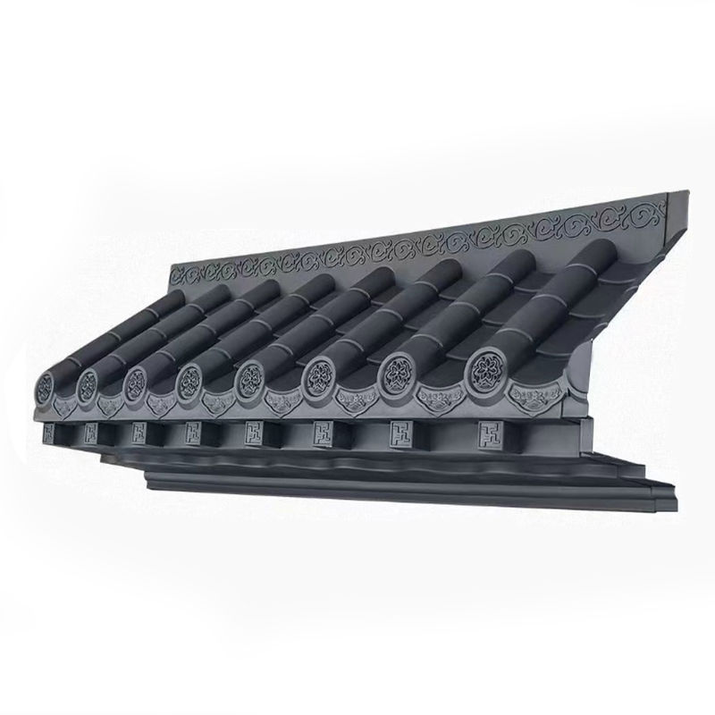 Διακοσμητική περίφραξη στέγης από πολυπροπυλένιο, εστιατόριο, γείσο, τεχνητά πλαστικά ιαπωνικού τύπου κεραμίδια στέγης