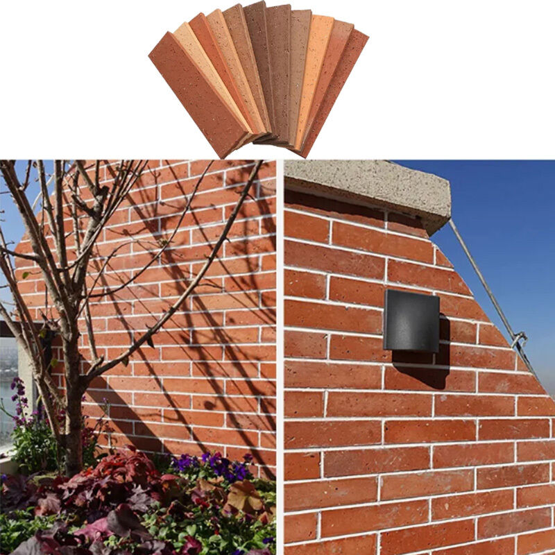 Κλίβανο Κόκκινα τούβλα Χωρισμένα τούβλα τοίχος που αντιμετωπίζει επένδυση ψεύτικη διακόσμηση εξωτερικά