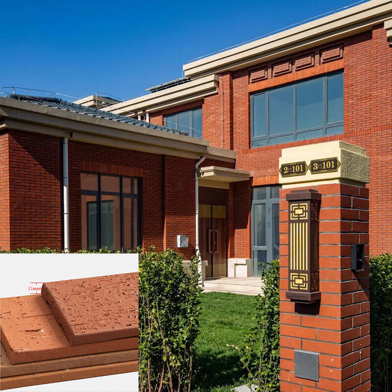 Εξωτερικά Πλακάκια Τοίχου από Λεπτό Τούβλο, Παλιά Τούβλα, Αντίκες Πλακάκια από Πηλό για Διακόσμηση Τοίχων Ξενοδοχείων