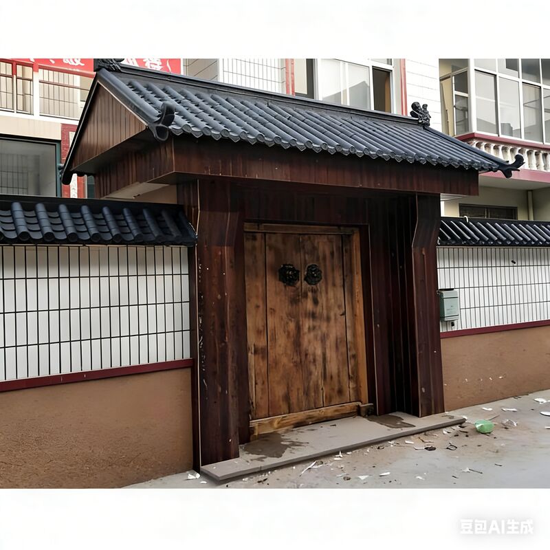 塑料瓦片，中式风格，耐用合成树脂（ASA/PVC），适用于传统和现代项目，屋顶，凉亭，寺庙