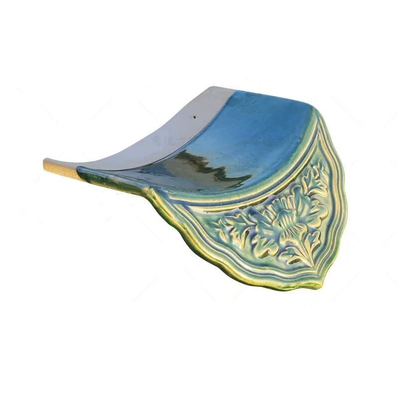 Σχεδιασμός πράσινης στέγης Φιλιππίνες Γυαλισμένα κεραμίδια χαμηλής τιμής με τρύπες για αρχαία κινεζική στέγη