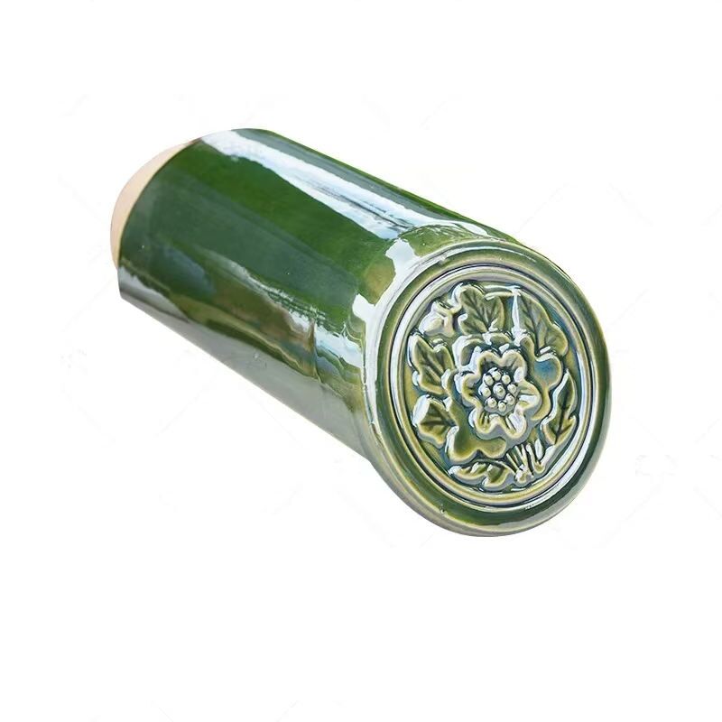 Σχεδιασμός πράσινης στέγης Φιλιππίνες Γυαλισμένα κεραμίδια χαμηλής τιμής με τρύπες για αρχαία κινεζική στέγη