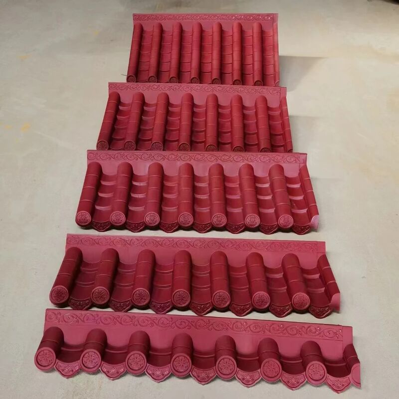 Wholesale Cheap Price Wall Tiles Chinese Retro-style Plastic Resin Red Synthetic Roof Tiles