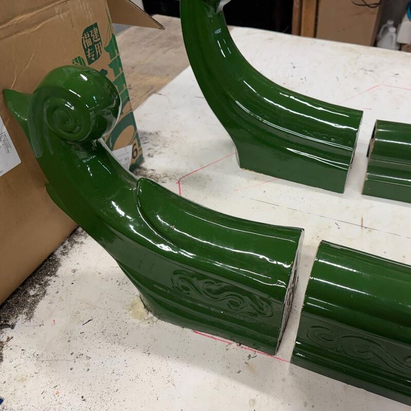 Ξύλινο Κινέζικο Περίπτερο με Πράσινη Γυαλιστερή Στέγη, Ρετρό Ξύλινη Υφή, Περίπτερο Τοπίου Αυλής για Μπαλκόνι, Φυσική Διακόσμηση