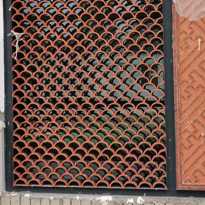 Μισό στρογγυλό Vent Claustra Terracotta Breeze Block Τείχος διακοσμητικό διάτρητο τούβλο πηλό βεράντα Μπλοκ 200 * 100mm για τοίχο χαρακτηριστικό