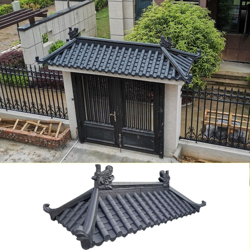  Traditional Chinese Style PVC Resin Plastic Antique Roof Tile Industrial Corrugated Roof Panel for Hotel Applications