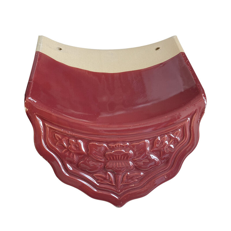 Traditional Chinese Red Glazed Roof Tiles Ceramic Roofing Tile Free Samples for Temples, Villas & Courtyards