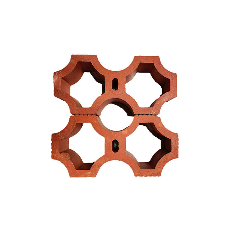 Πυρόλιθος Breeze Blocks Φυσικό κόκκινο τερακότα τοίχου με οθόνη για αρχιτεκτονική σκίαση και εξαερισμό προσόψεων