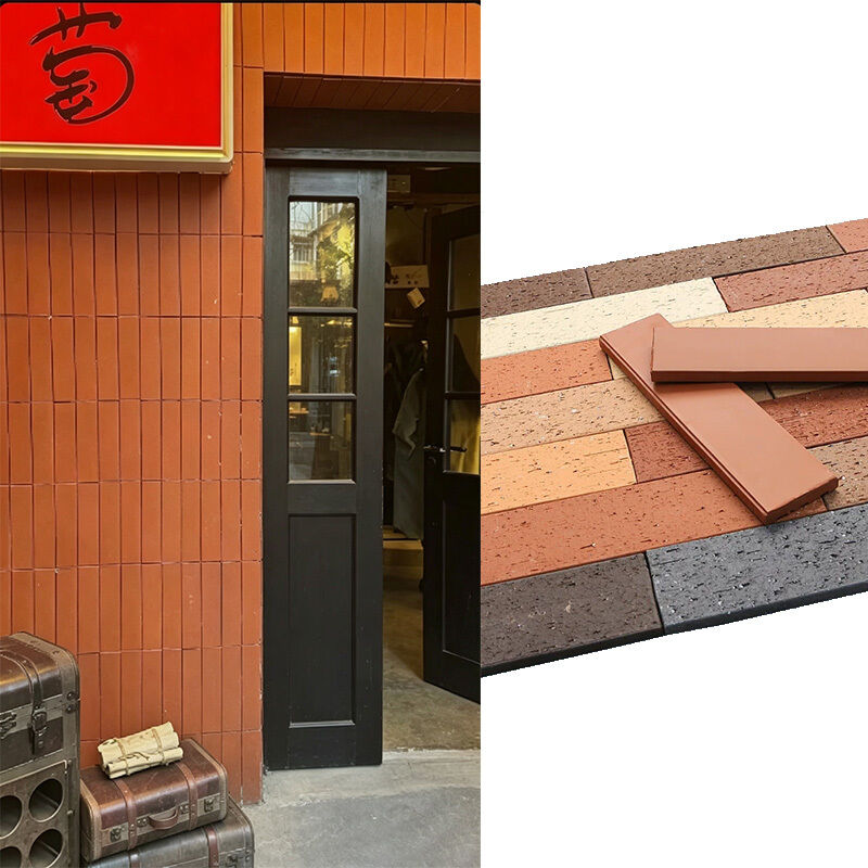 Nautral Terracotta Red Split Face Τούβλο Φυσικός Πηλός Καπλαμά τούβλο για Εξωτερικούς Τοίχους Προσόψεις και Μοντέρνο Αρχιτεκτονικό Σχέδιο