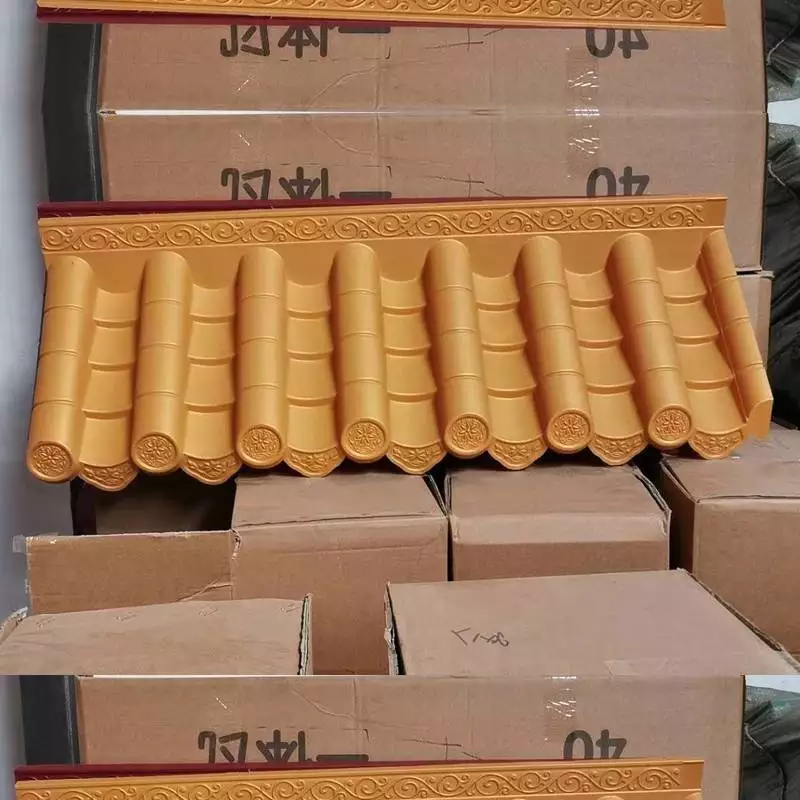 Ελαφρύ PP Συνθετικό Ασιατικό Καπάκι Ράβδοι Αδιάβροχη Κίτρινη & Κόκκινη & Μαύρη Οροφή Αντιμετωπίζοντας για Πανεπιστήμιο & Τείχη Κήπου