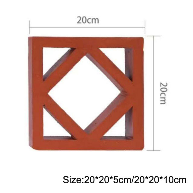 200mm διακοσμητική τερακότας απόδειξη γδαρσίματος τούβλου αργίλου τούβλων εξωτερική κοίλη