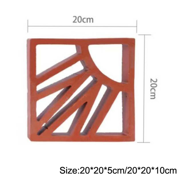 200mm διακοσμητική τερακότας απόδειξη γδαρσίματος τούβλου αργίλου τούβλων εξωτερική κοίλη